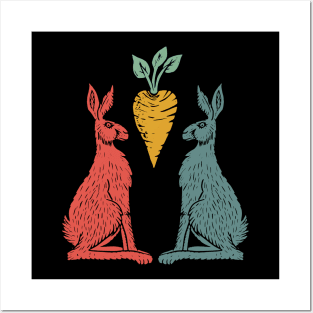 Carrot & Rabbits Posters and Art